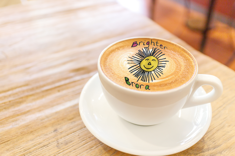 Cup and logo